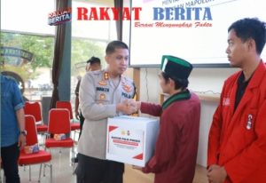 Baksos Polri Presisi Bersama Mahasiswa Sambut Bulan Suci Ramadhan di Polres OKU
