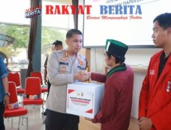 Baksos Polri Presisi Bersama Mahasiswa Sambut Bulan Suci Ramadhan di Polres OKU