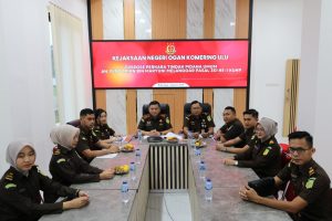 Kejari OKU Gelar Ekspose Vicon, Kasus Penganiayaan Diselesaikan Lewat Restorative Justice