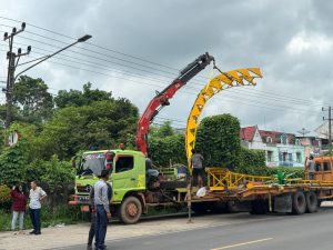‎Setahun Lebih Roboh, Gerbang Selamat Datang Prabumulih Akhirnya Dibangun Kembali