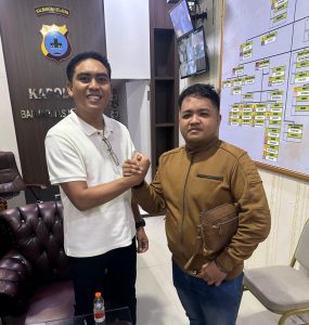 ‎Kapolsek Banjarmasin Tengah Silaturahmi Santai dengan Apri Wilianto